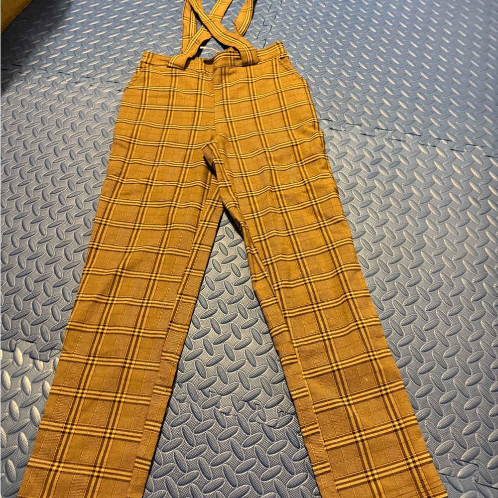 Balera Mustard Plaid Women's Jumpsuit